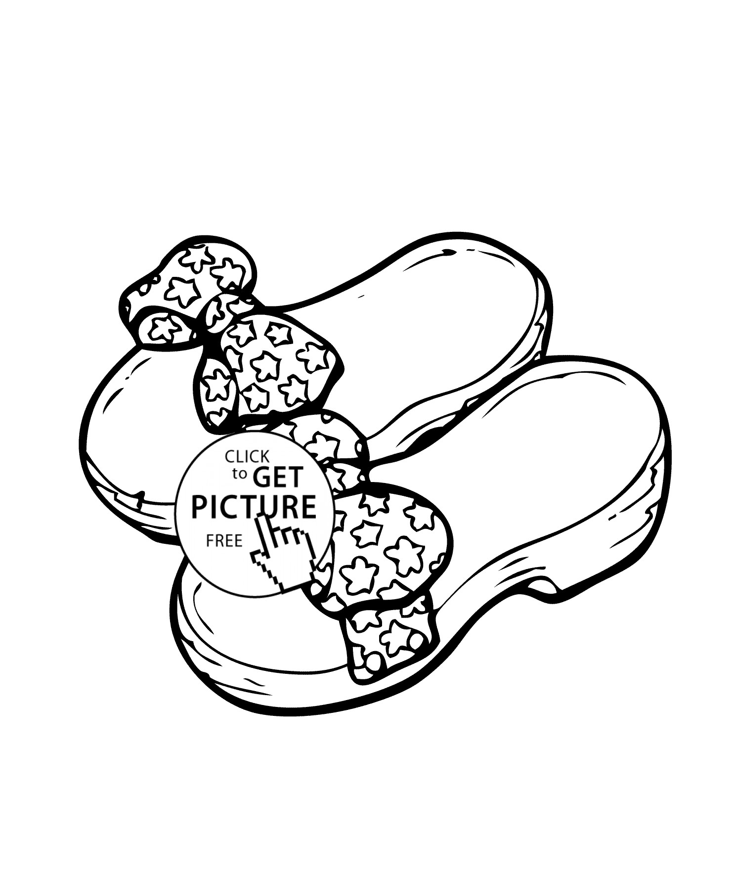 Girls Shoes Coloring Pages
 Summer shoes with bows coloring page for girls printable