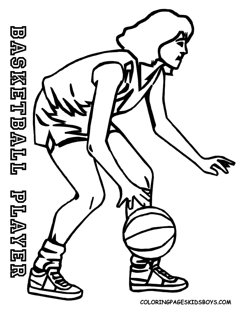 Girls Sports Coloring Pages
 Powerhouse Girls Basketball Coloring