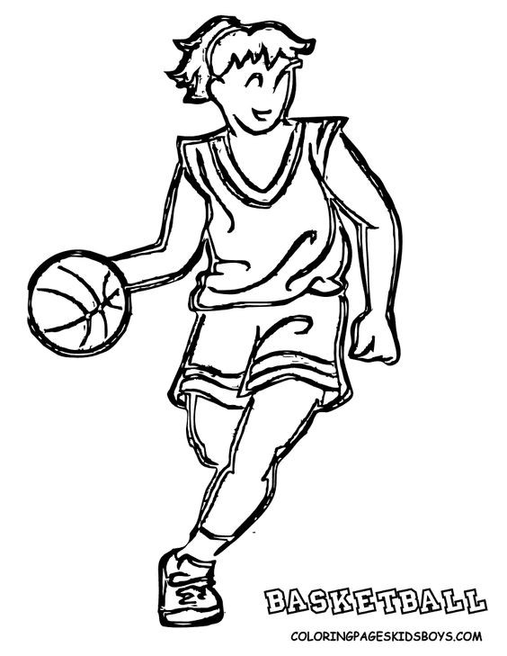 Girls Sports Coloring Pages
 Girls Basketball Clip Art Free