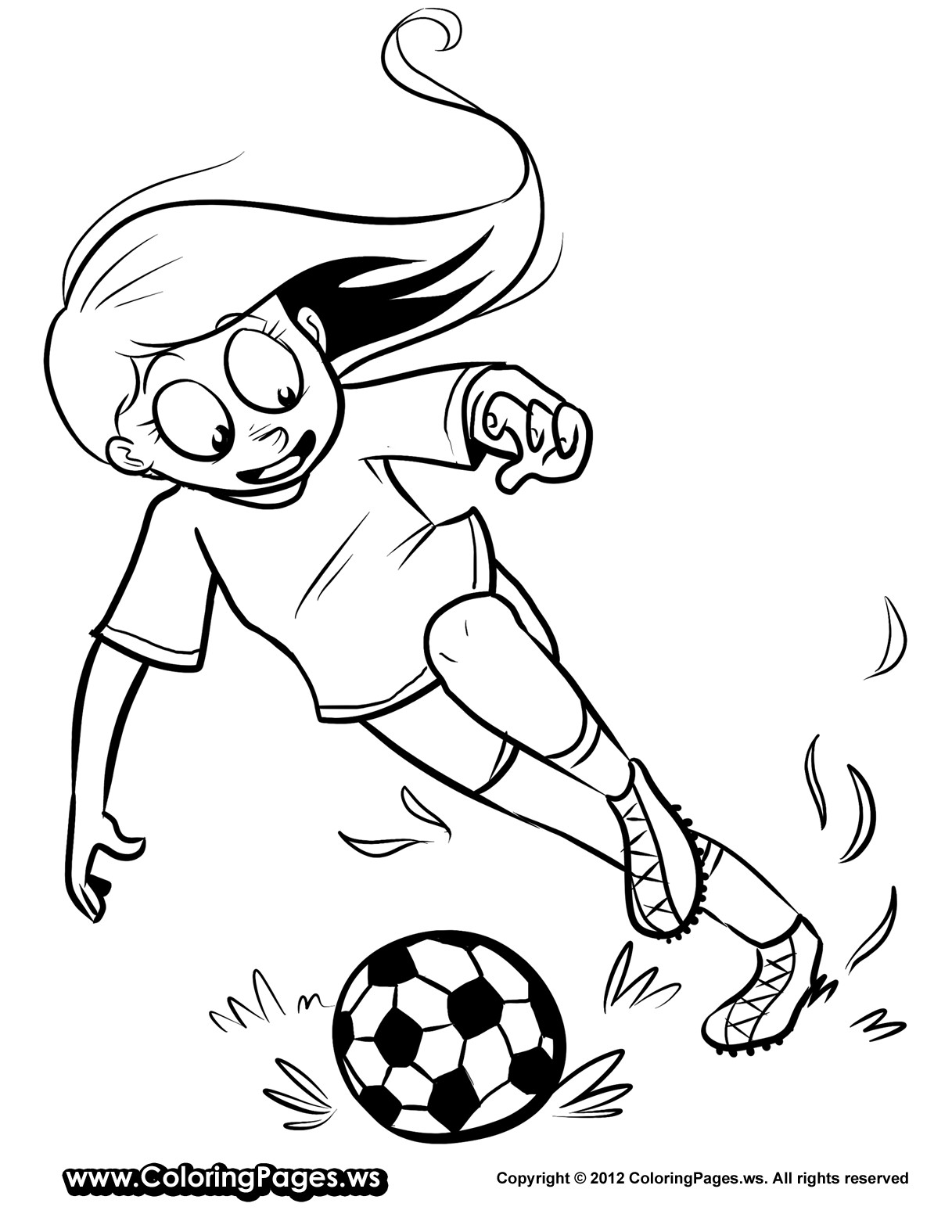 Girls Sports Coloring Pages
 Soccer Player Coloring Pages Soccer Player