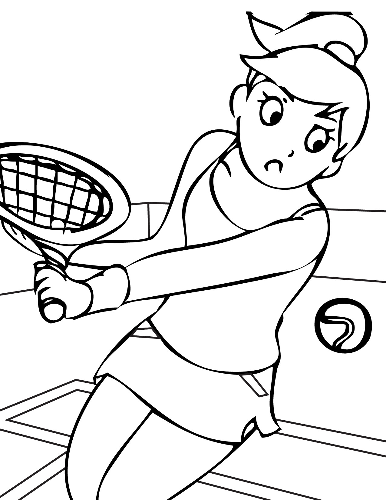 Girls Sports Coloring Pages
 Tennis Sports Coloring pages for GIRLS Free Printable