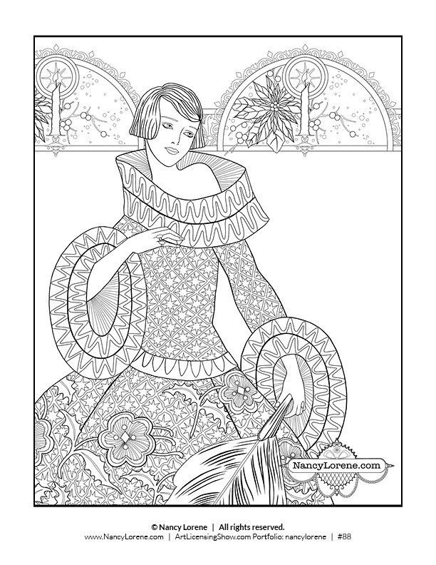 Girly Adult Coloring Book Pages
 642 best coloriages girly images on Pinterest