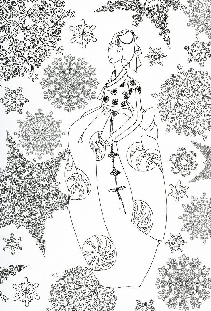 Girly Adult Coloring Book Pages
 589 best coloriages girly images on Pinterest