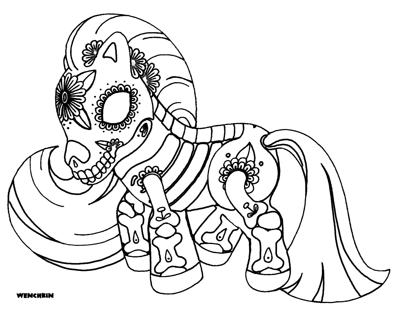 Girly Coloring Pages For Adults
 Yucca Flats N M Wenchkin s coloring pages skele pony