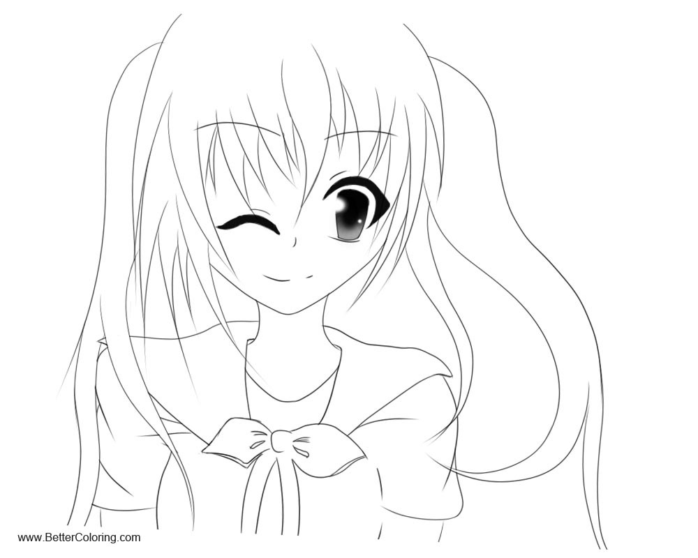 Girly Coloring Pages For Adults
 Girly Coloring Pages Anime Girl by BlackLegendzz Free