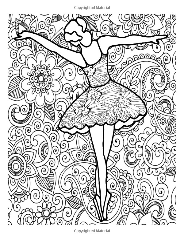 Girly Mandala Coloring Pages
 Amazon Adult Coloring Book Lovely Ballerina Mandala