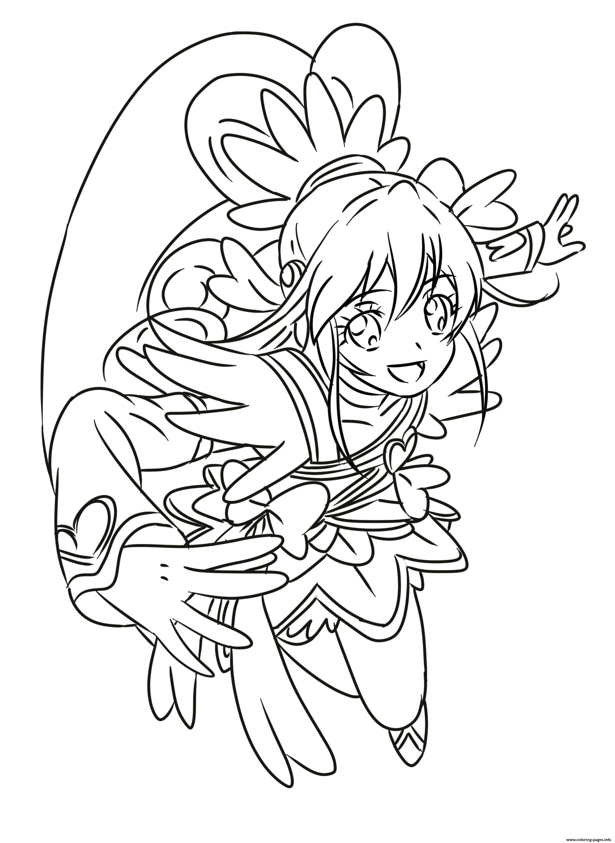 Glitter Force Coloring Pages Printable
 Cure Heart Precure Glitter Force Coloring Pages Printable
