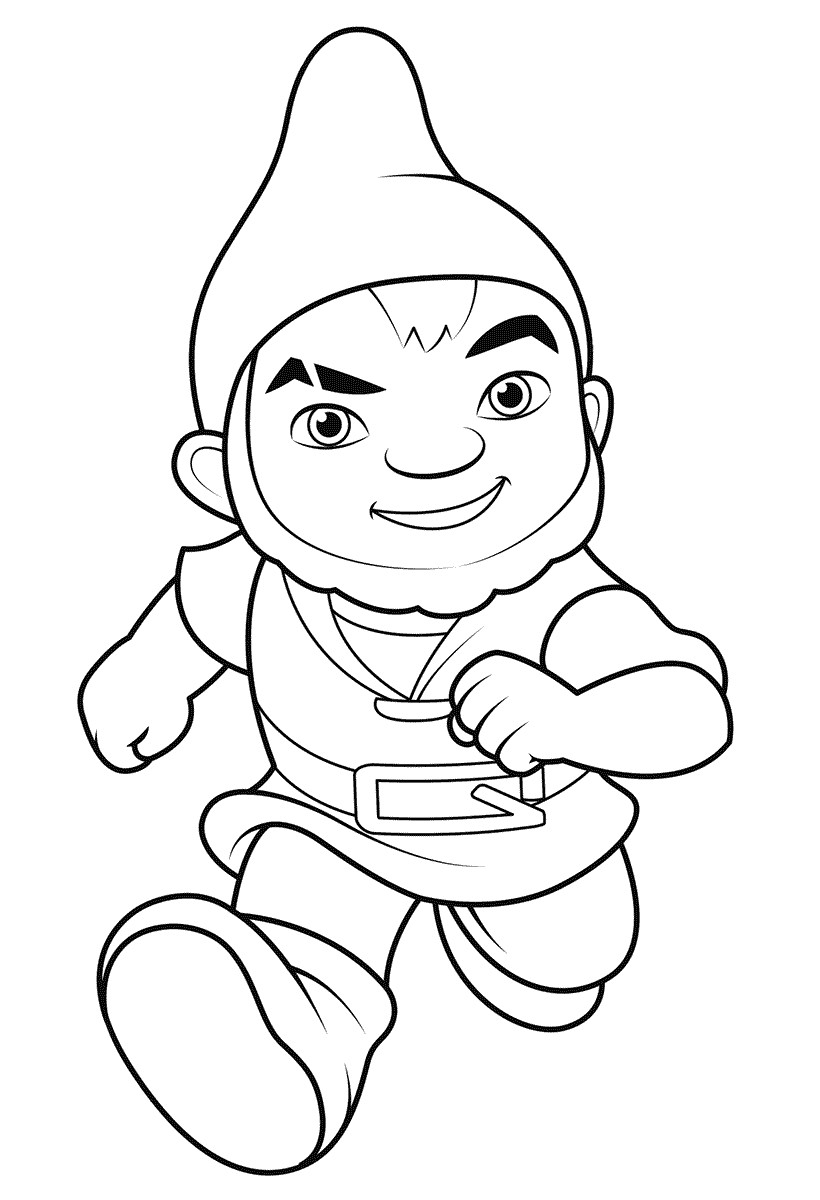 Gnome Coloring Pages Printable
 Free Printable Sherlock Gnomes Coloring Pages