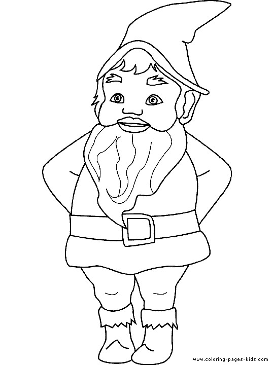 Gnome Coloring Pages Printable
 Dwarf color page Coloring pages for kids Fantasy