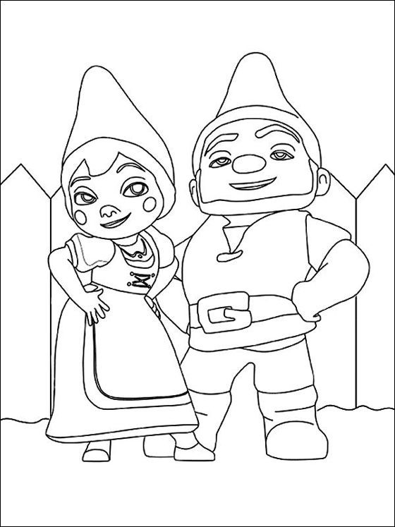 Gnome Coloring Pages Printable
 49 best images about Gnomeo and Juliet on Pinterest