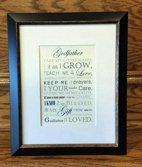 Godfather Gift Ideas Baptism
 Godfather Gift Baptism Gift for Godparents by