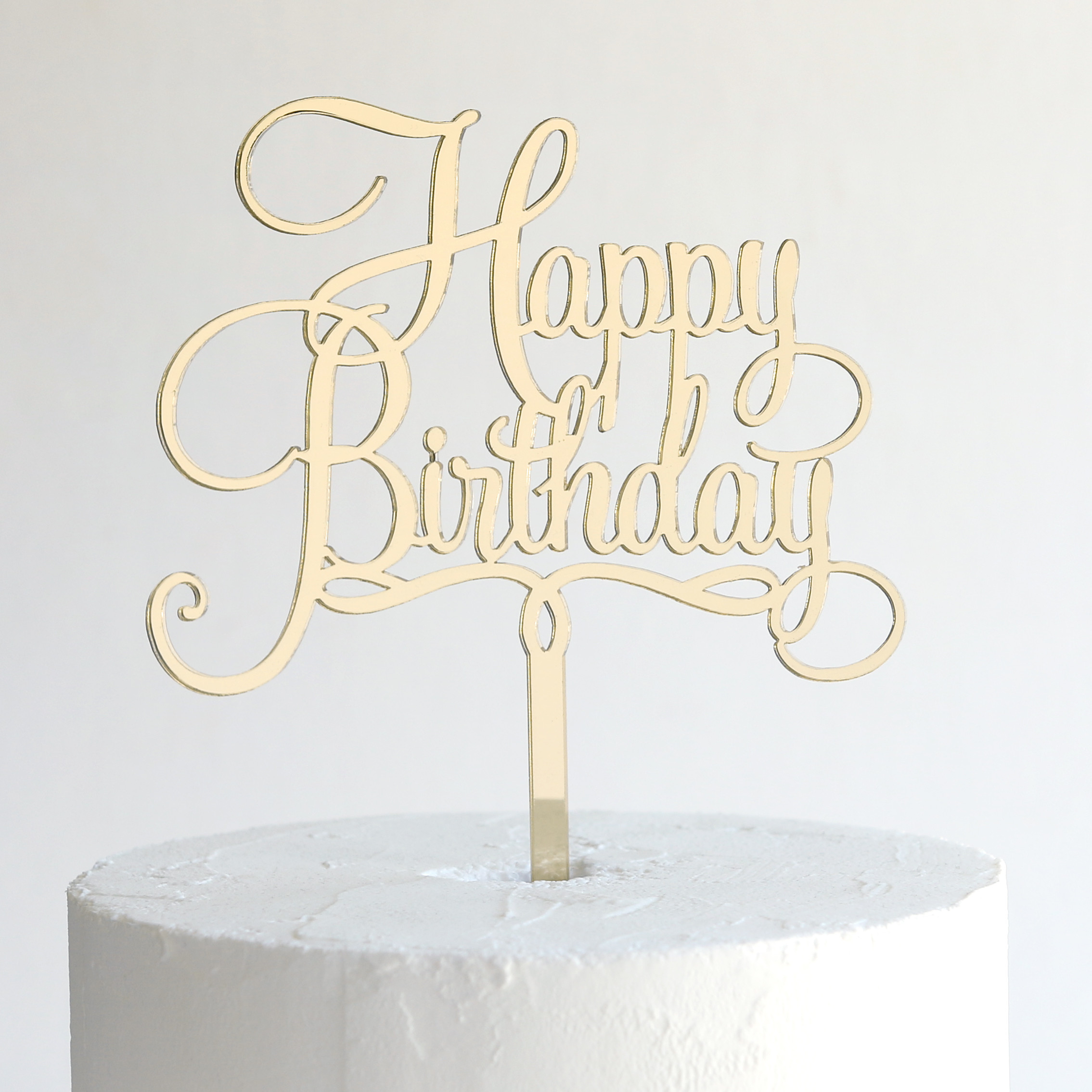 Gold Happy Birthday Cake Topper
 Happy Birthday Cake Topper
