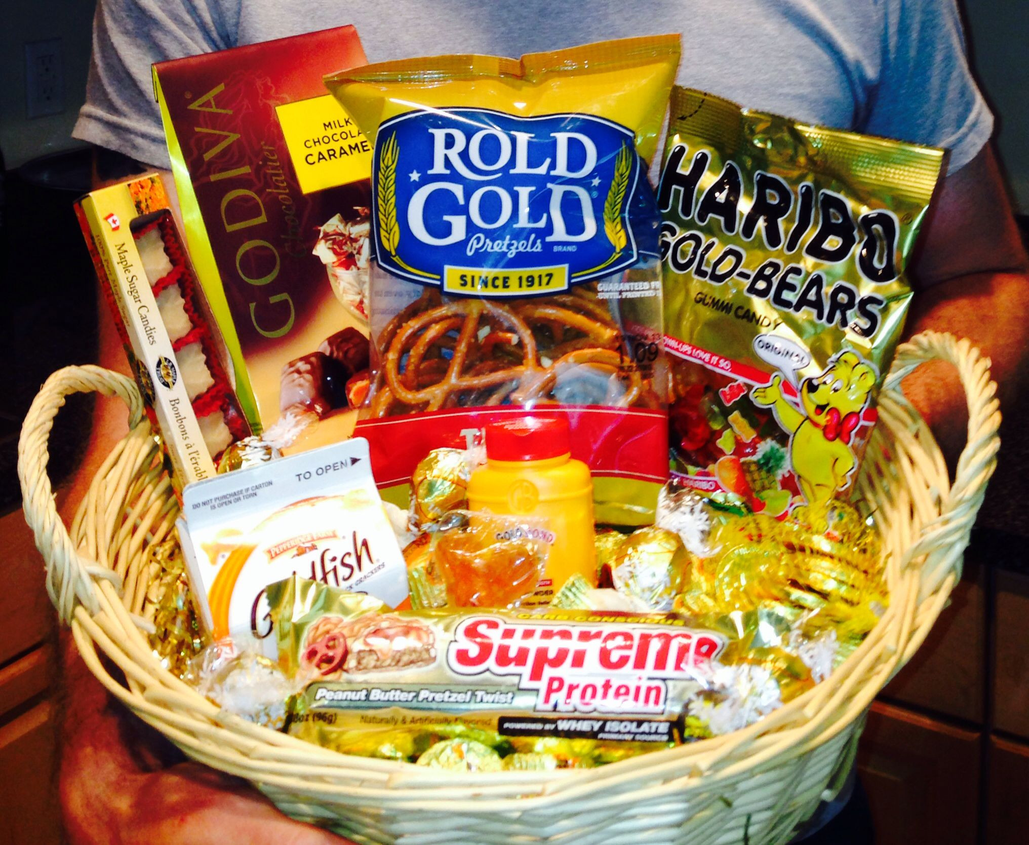 Golden Birthday Party Ideas
 Basket of "gold" for a Golden Birthday t when you turn