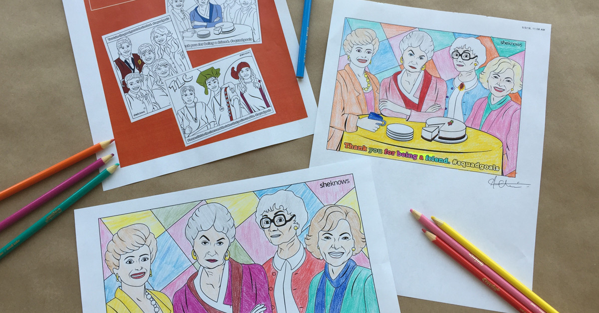 Golden Girls Coloring Book
 This "Golden Girls" Printable Coloring Page Is Everything