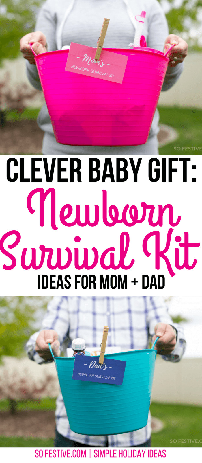 Good Baby Gift Ideas
 How to Make a Newborn Survival Kit for a Baby Shower Gift