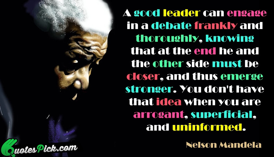 Good Leadership Quotes
 A Good Leader Can Engage Quote by Nelson Mandela