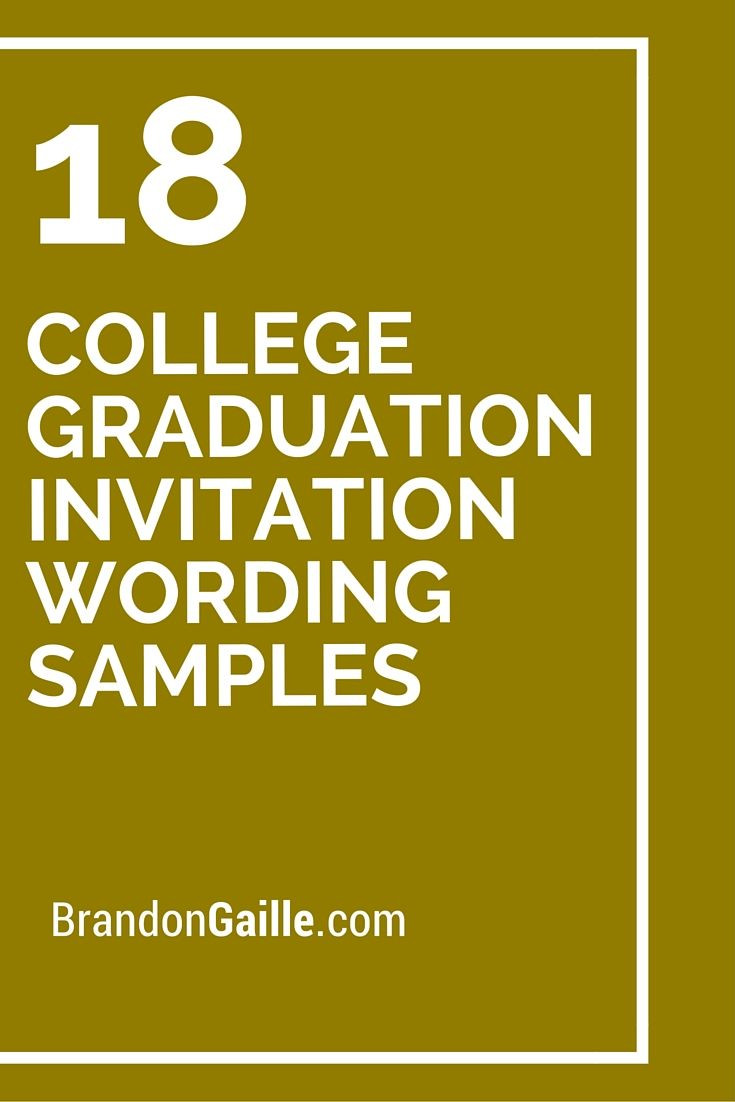 Graduation Announcement Quotes
 Best 25 Graduation invitation wording ideas on Pinterest