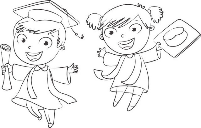Graduation Coloring Pages For Boys
 fun graduation coloring page for boys and girls