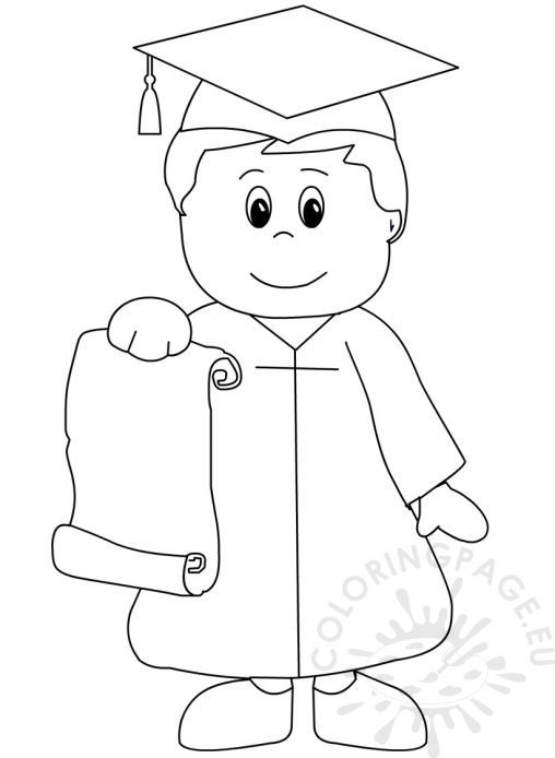 Graduation Coloring Pages For Boys
 School Coloring Page
