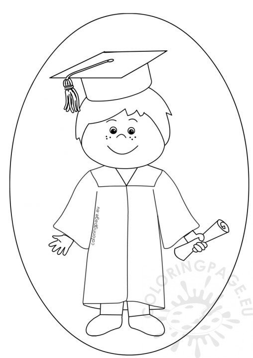 Graduation Coloring Pages For Boys
 School Coloring Page