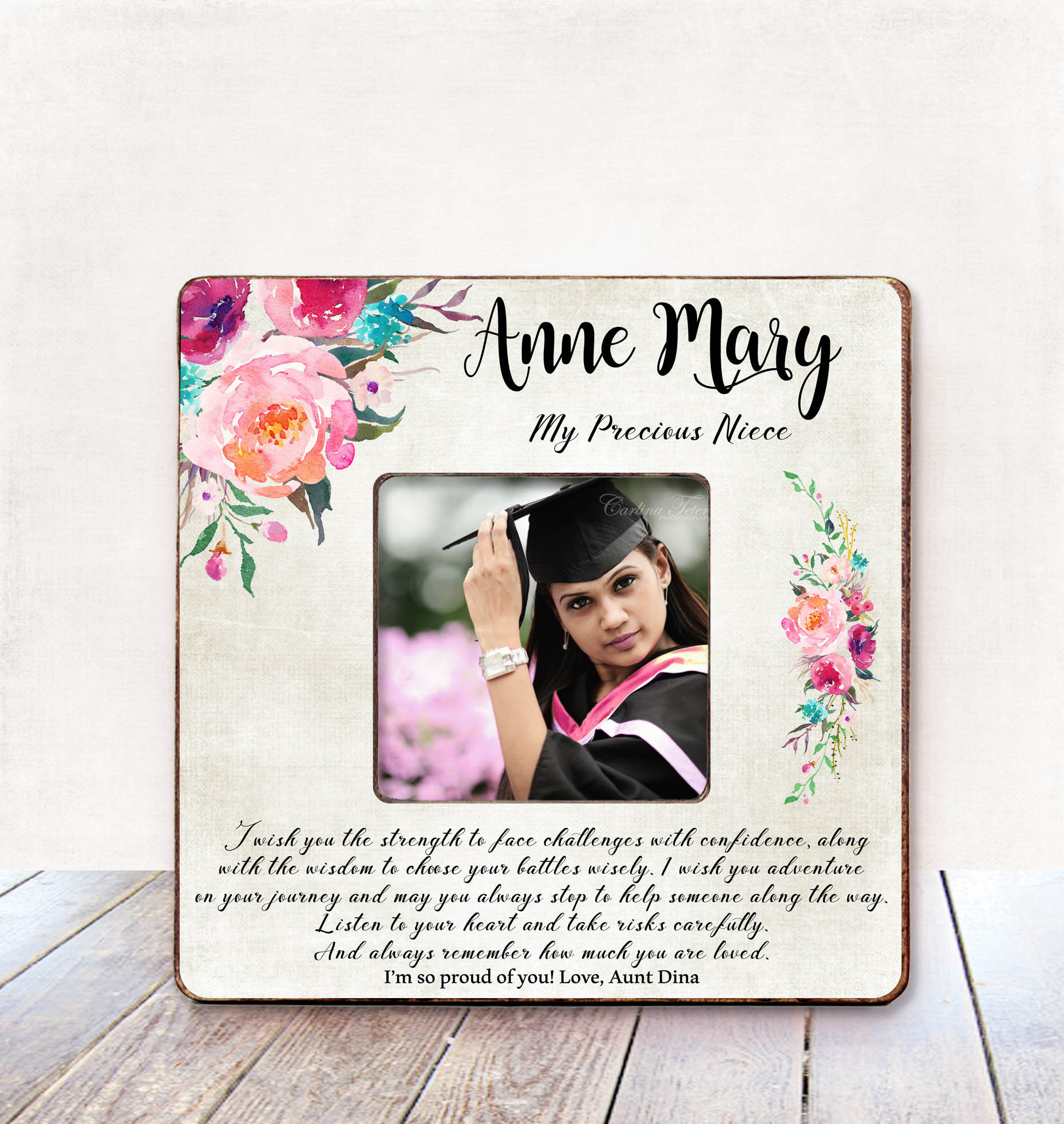 Graduation Gift Ideas For Niece
 Niece Graduation Gift from Aunt Niece Personalized Picture