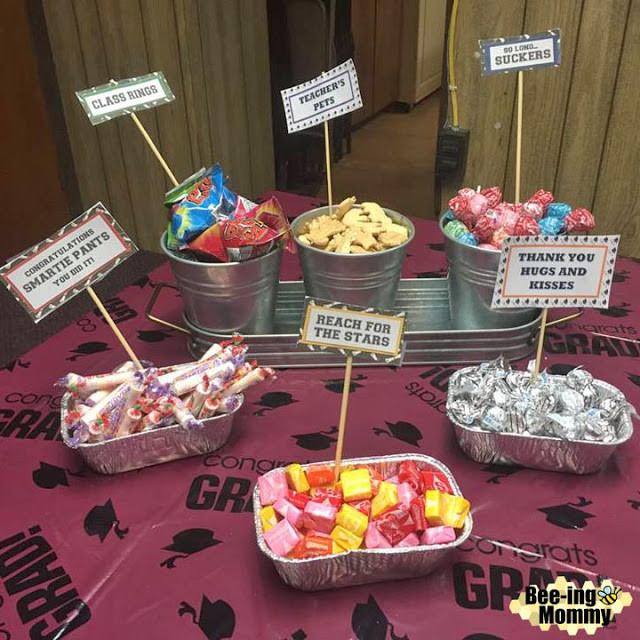 Graduation Party Candy Table Ideas
 Graduation Candy Saying Water Bottle Gift