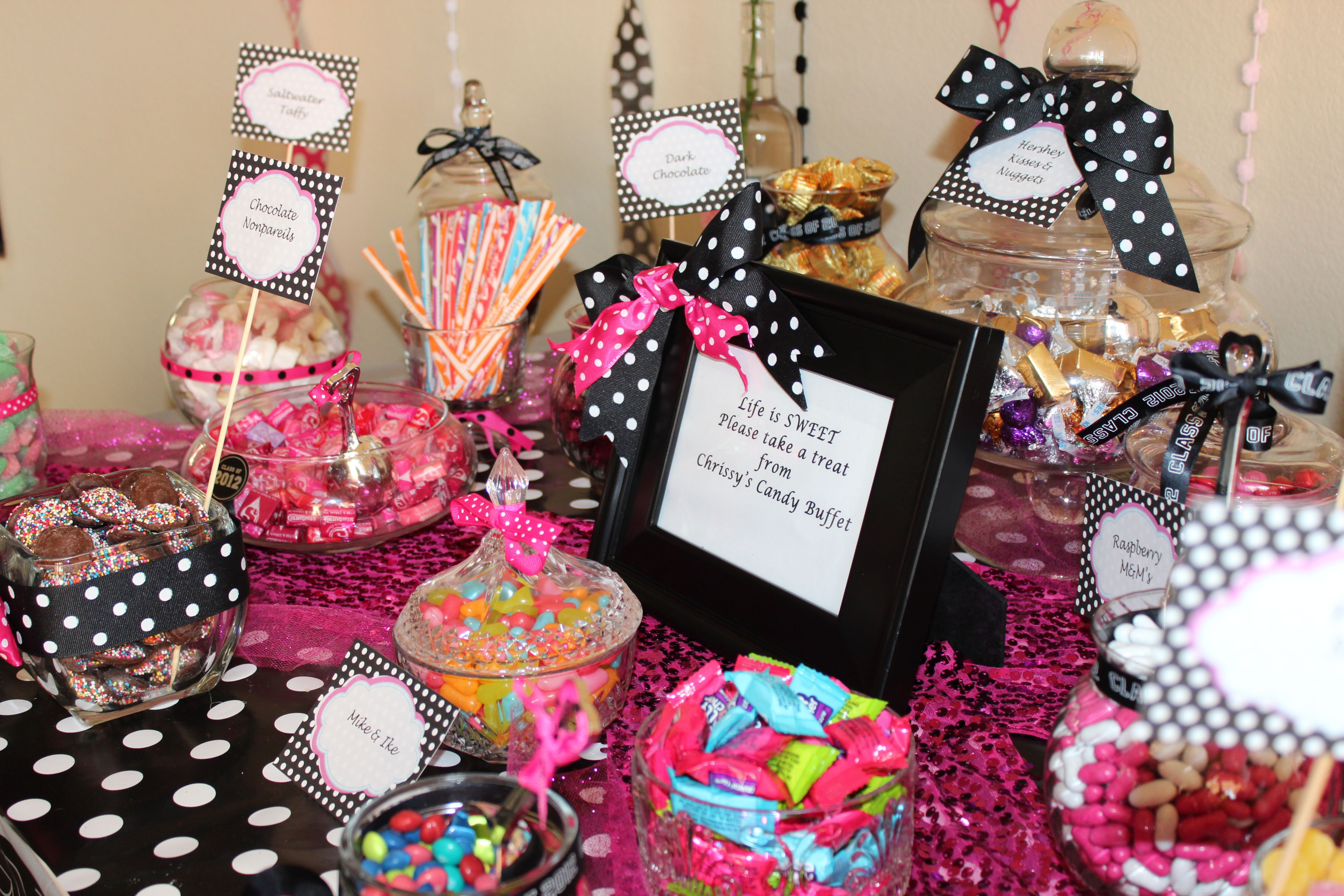 Graduation Party Candy Table Ideas
 More graduation candy buffet Party Ideas