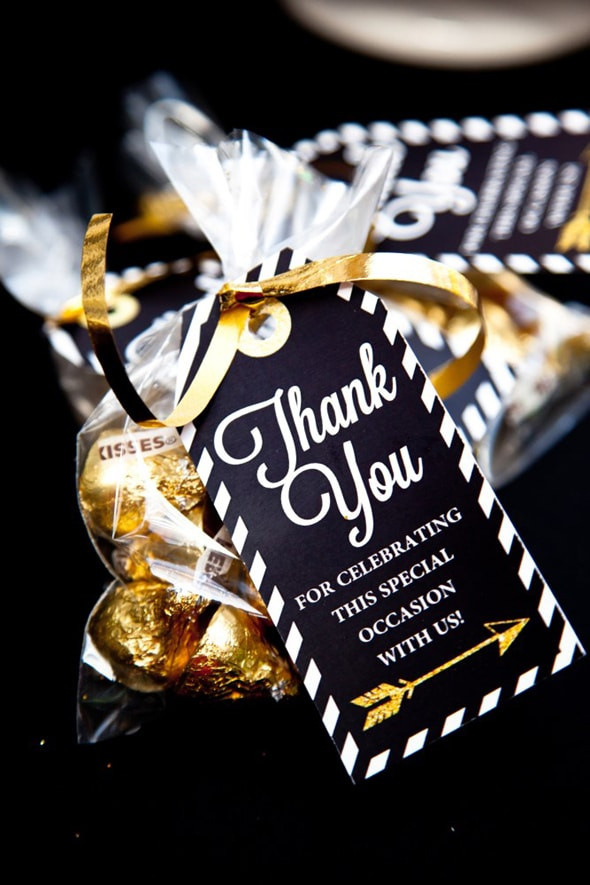 Graduation Party Favor Ideas
 Black and Gold Graduation Party Pretty My Party