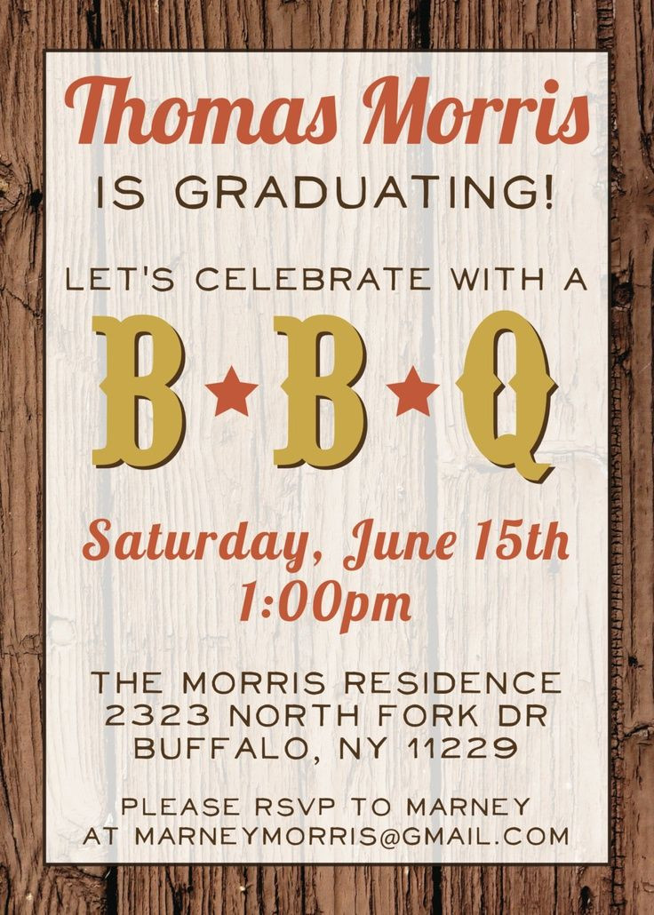 Graduation Party Invitation Wording Ideas
 Barbecue Graduation Party Invitations Wording