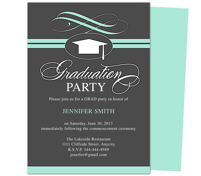 Graduation Party Invitation Wording Ideas
 Graduation Party Invitation Templates Swirl Graduation