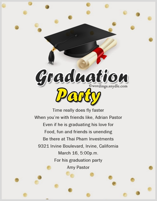 Graduation Party Invitation Wording Ideas
 Invitation Message for Graduation Party Cobypic