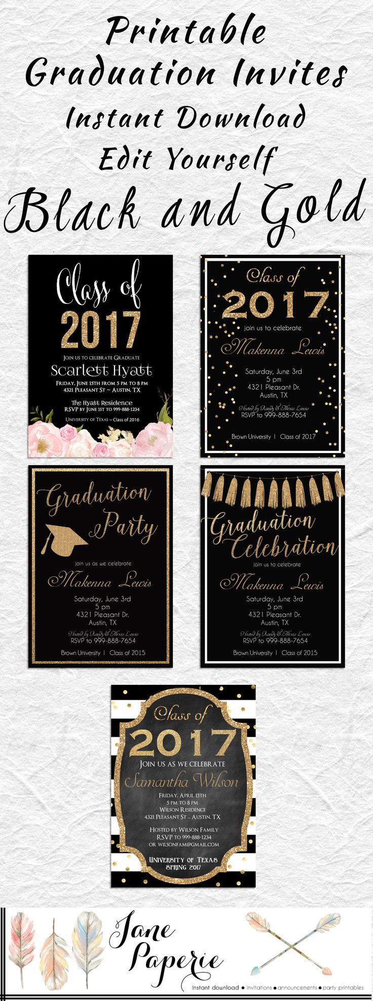 Graduation Party Invitations Ideas
 Best 25 High school graduation invitations ideas on