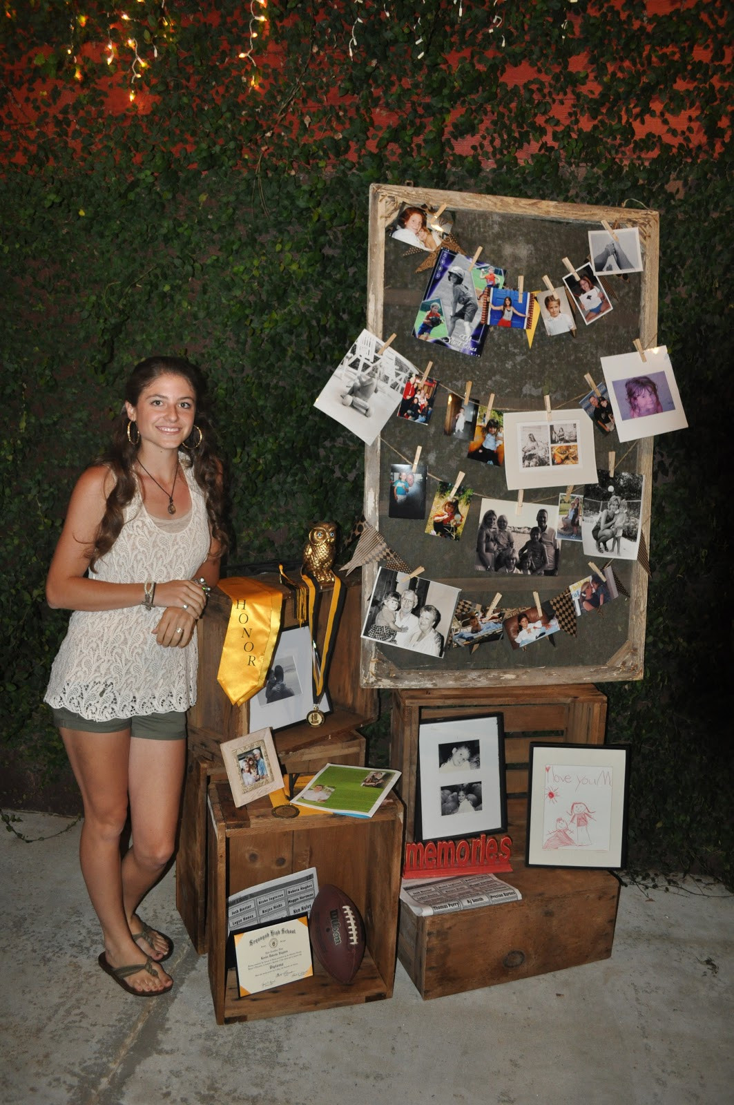 Graduation Party Picture Display Ideas
 Hippie Chick Graduation Party for our Family