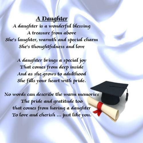 Graduation Quotes For Daughter From Mother
 Daughter Poem Home Furniture & DIY