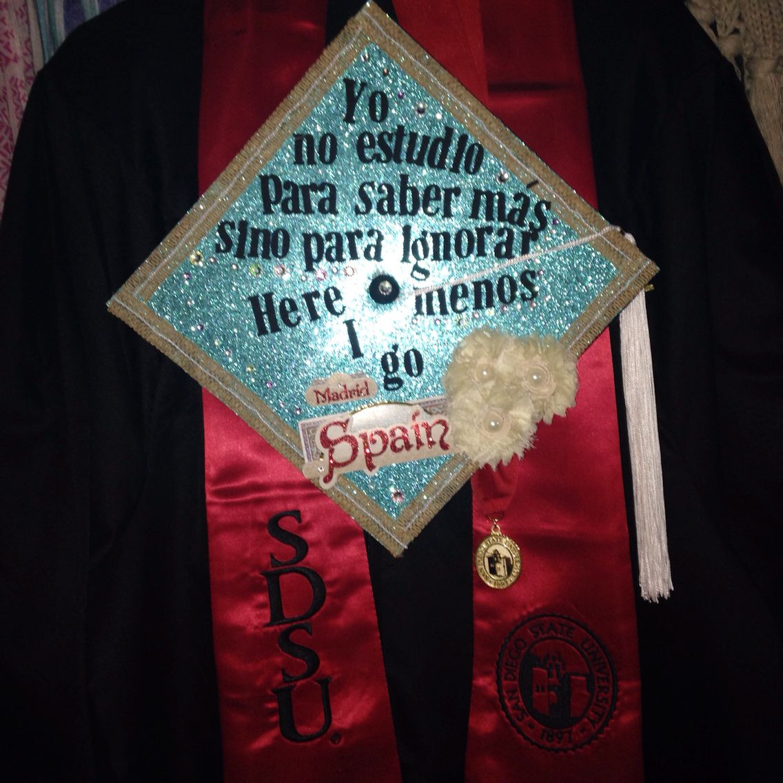 Graduation Quotes In Spanish
 Graduation cap I decided to decorate my cap inspired by