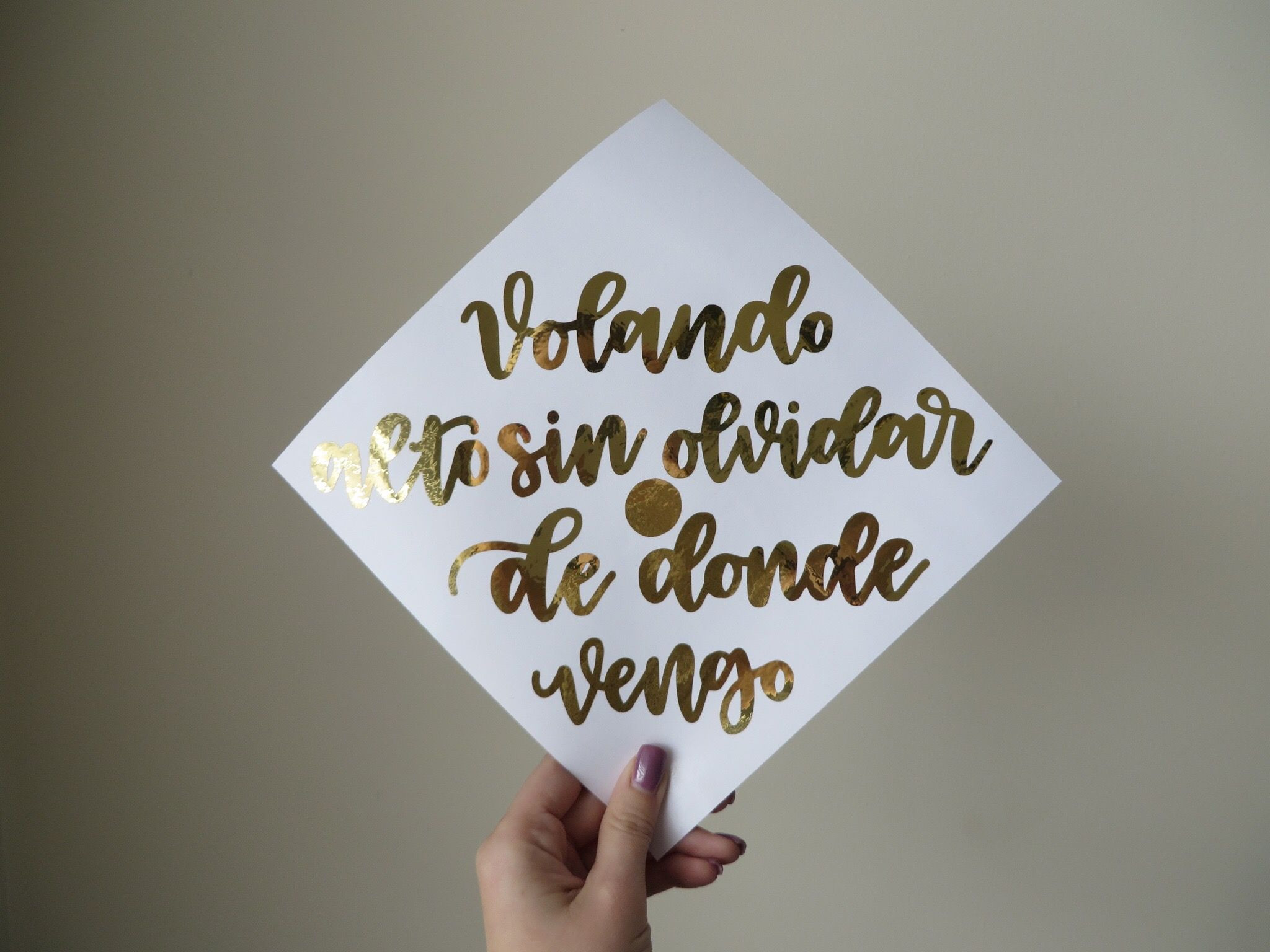 Graduation Quotes In Spanish
 Custom Graduation Cap Calligraphy Decal Sticker