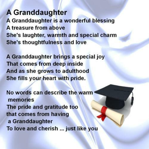 Granddaughter Graduation Quotes
 Granddaughter Poems Home Furniture & DIY