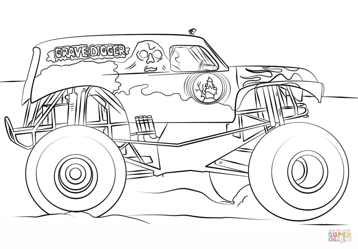 Grave Digger Coloring Pages
 Grave Digger Monster Truck coloring page