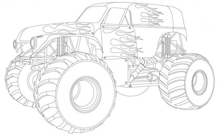Grave Digger Coloring Pages
 line Grave Digger Truck Coloring Page To Print
