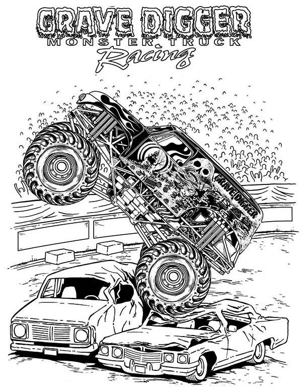 Grave Digger Coloring Pages
 Monster Truck Grave Digger Monster Truck Coloring Page