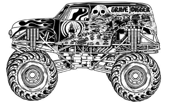 Grave Digger Coloring Pages
 Grave Digger Coloring Page
