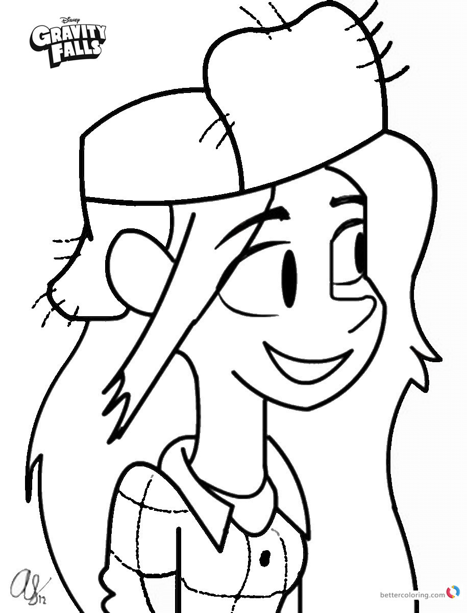 Gravity Falls Coloring Book
 Gravity Falls coloring pages Cute Wendy Free Printable
