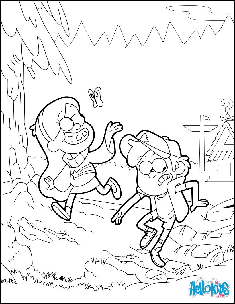 Gravity Falls Coloring Book
 Mysteries of gravity falls coloring pages Hellokids