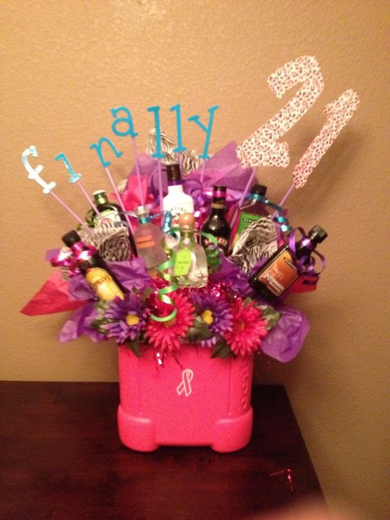 Great 21St Birthday Gifts
 21st birthday Liquor bouquet and Alcohol ts on Pinterest