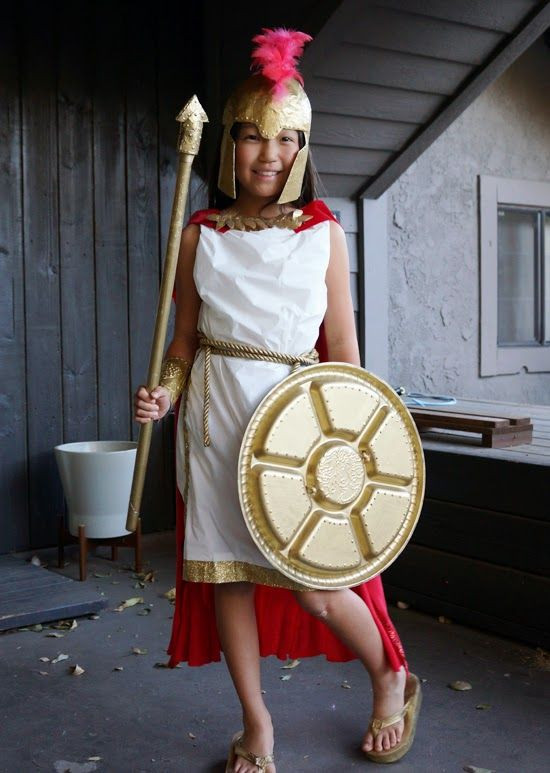 Greek Costume DIY
 DIY Greek Goddess costume made from a plastic tablecloth