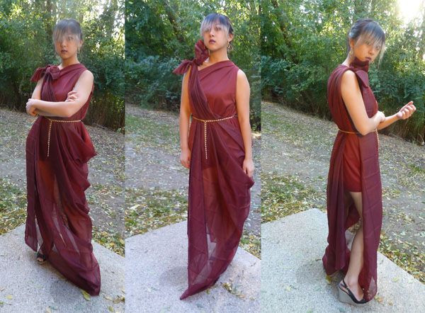 Greek Costume DIY
 DIY Costume Tutorial No Sew Draped Goddess Gown