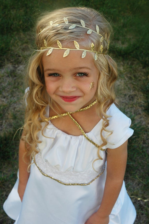 Greek Costume DIY
 Greek Goddess Headband Gold Leaf Headband Gold Headband