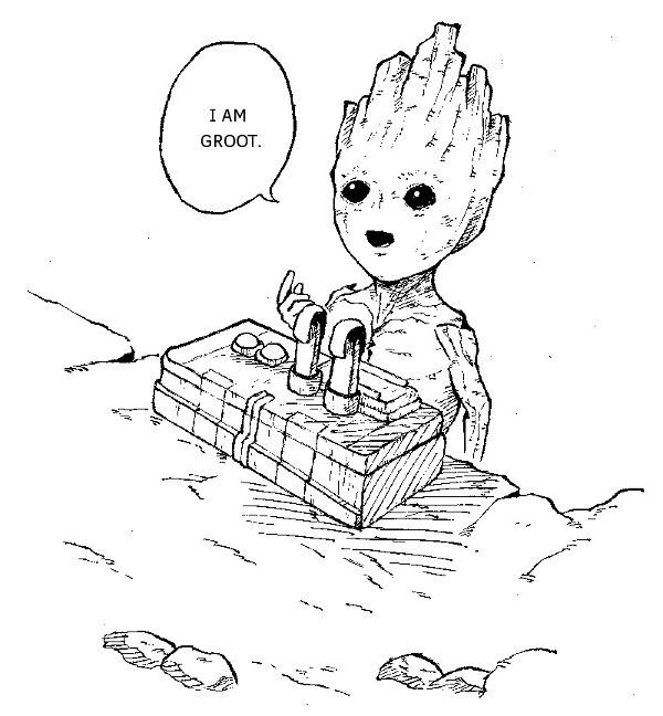 Groot Coloring Pages
 Baby Groot Guardians of The Galaxy baby groot