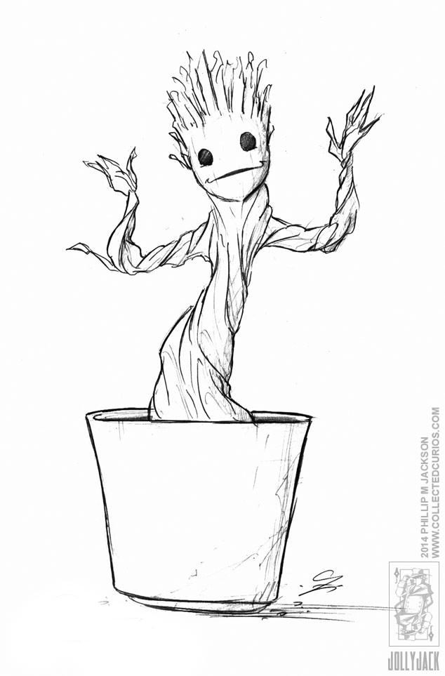 Groot Coloring Pages
 Demoncon 8 Dancing Groot by jollyjack on DeviantArt