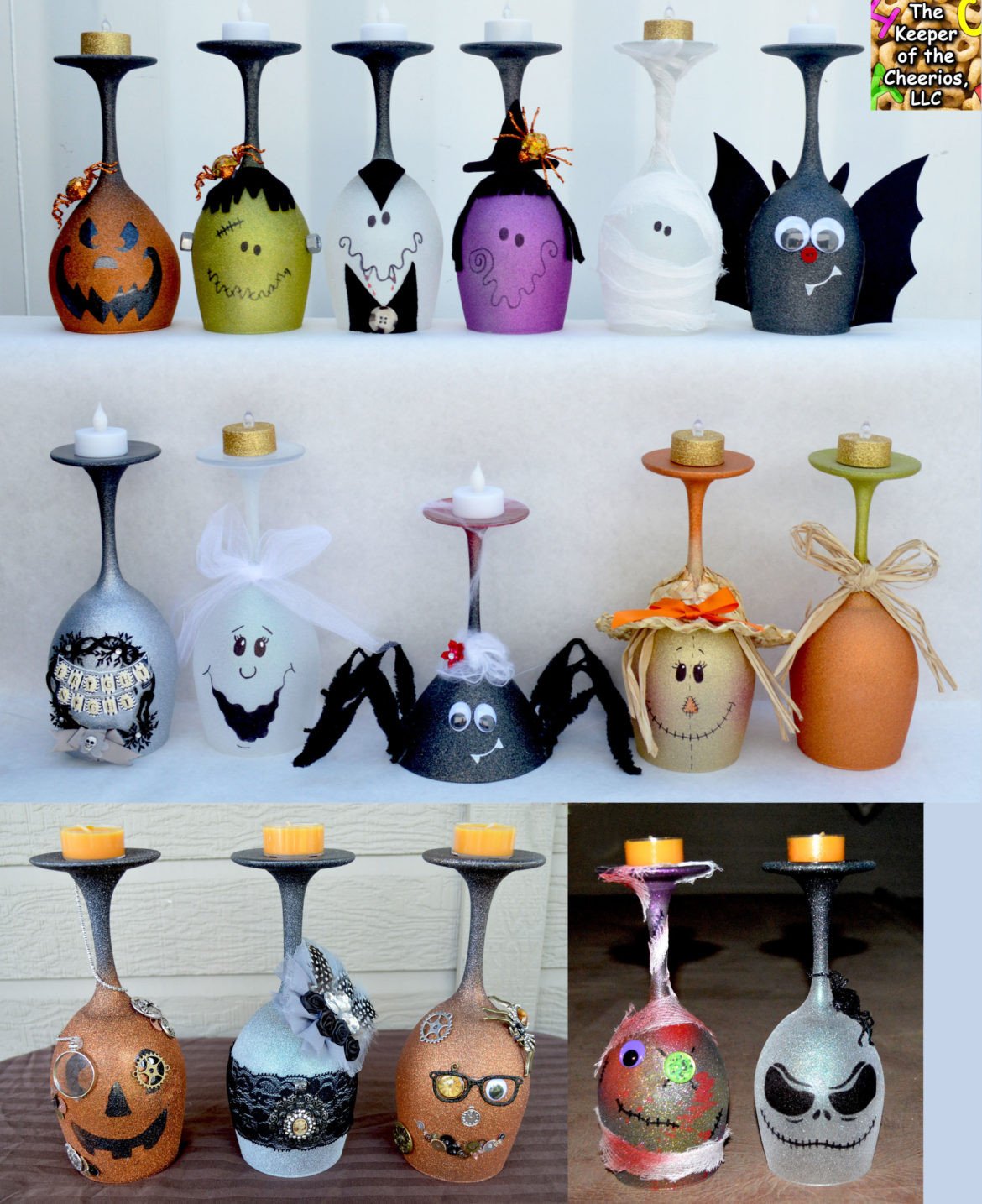 Group Crafts For Adults
 HALLOWEEN WINE GLASS CANDLE HOLDERS The Keeper of the
